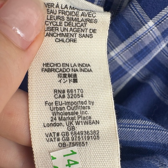 Free People Darling Diana Blue Printed Lace-Trim Top - Picture 11 of 12